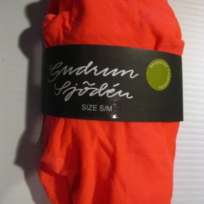 Gudrun Sjoden Footless Tights~S/M~BRUN NYANS~Brand New~NEON ORANGE~RARE TREAT